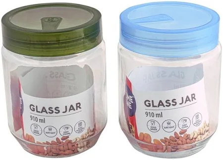Home One Assorted Round Glass Jar 910 Ml